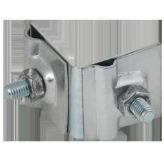 Держатель проводника круглого 6-10мм для фальца угловой h-40мм оцинкованная сталь IEK