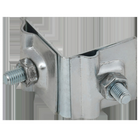 Держатель проводника круглого 6-10мм для фальца угловой h-40мм оцинкованная сталь IEK