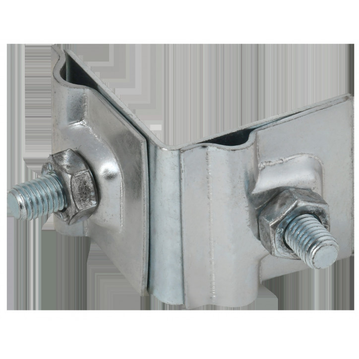 Держатель проводника круглого 6-10мм для фальца угловой h-40мм оцинкованная сталь IEK