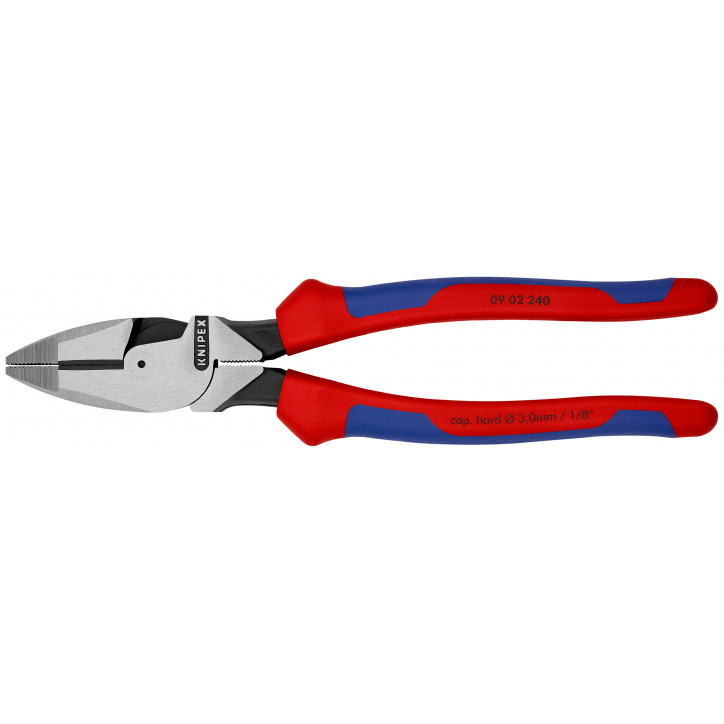 Плоскогубцы электромонтера Linemans Pliers резка - проволока средней твердости 46мм твердая проволока 3мм L-240мм двухкомпонентн