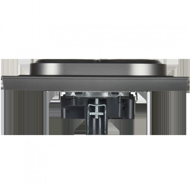 BRITE Розетка двойная с заземлением без защитных шторок 16А в сборе РС12-3-БрС сталь BRITE Розетка двойная с заземлением без защитных шторок 16А в сборе РС12-3-БрС сталь