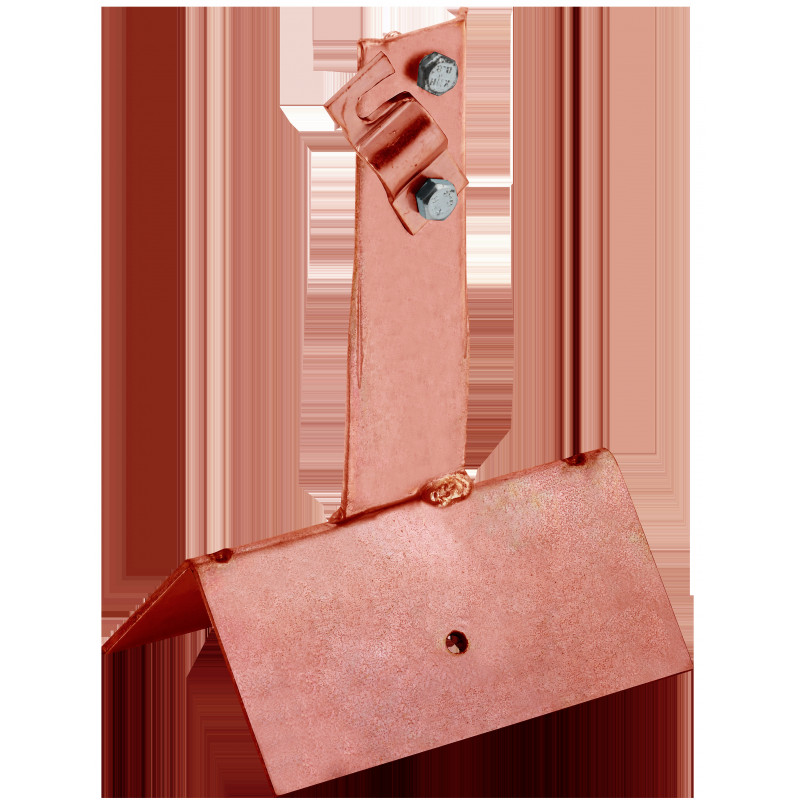 Держатель проводника круглого 6-10мм винтовой для конька широкого h-100мм медь IEK