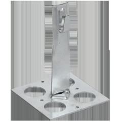 Держатель проводника круглого 6-8мм для плоской кровли h-150мм оцинкованная сталь IEK