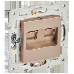 SKANDY Розетка компьютерная двойная RJ45 кат.5E SK-K03Sa песочный IEK
