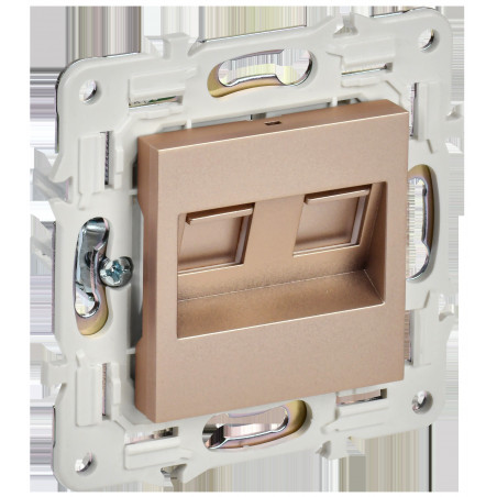 SKANDY Розетка компьютерная двойная RJ45 кат.5E SK-K03Sa песочный IEK