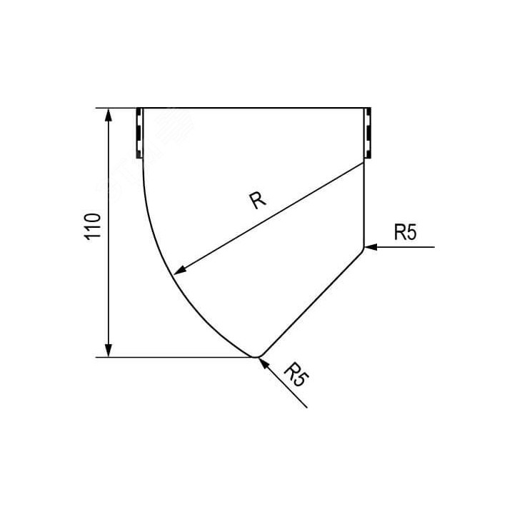 Крышка для угла горизонтального изменяемого угла CPO 0-44 основание 80 цинк-ламельный