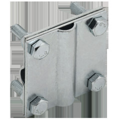 Зажим крестообразный с разделителем полоса/пруток-полоса/пруток 40/12мм оцинкованная сталь IEK