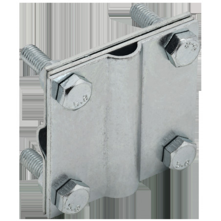 Зажим крестообразный с разделителем полоса/пруток-полоса/пруток 40/12мм оцинкованная сталь IEK