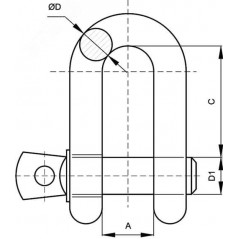 Скоба такелажная D6