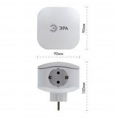Тройник 3гн 220V + 2xUSB 2000mA, c заземл, со шт (белый) (6/36/864) SP-3e-USB-2A
