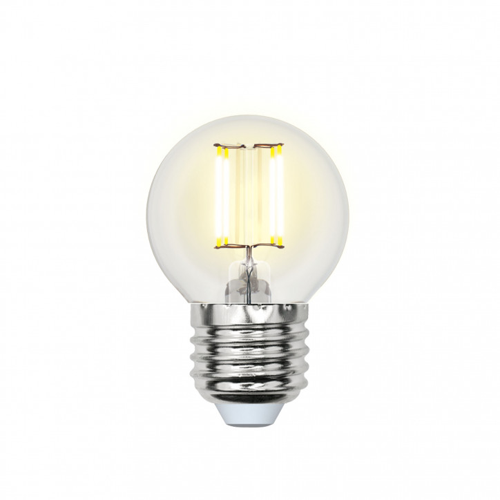 Лампа светодиодная. Форма ''шар'', прозрачная. Air. (4000K). LED-G45-6W/NW/E27/CL GLA01TR