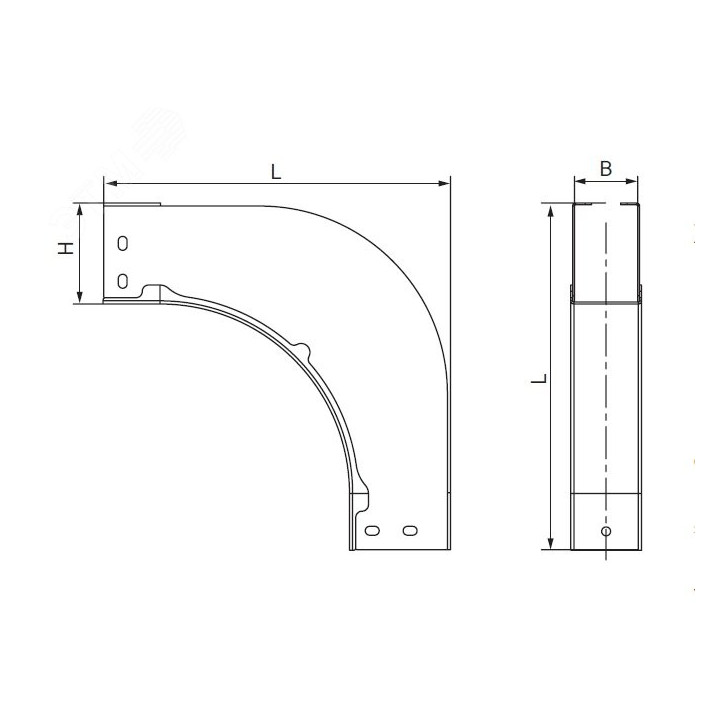 Угол вертикальный внешний 90 градусов 35х500, в комплекте с крепежными элементами и соединительными пластинами,необходимыми длям