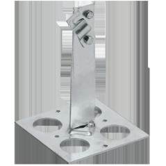 Держатель проводника круглого 6-10мм винтовой для плоской кровли h-150мм оцинкованная сталь IEK