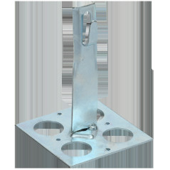 Держатель проводника круглого 6-8мм для плоской кровли h-150мм оцинкованная сталь HDZ IEK