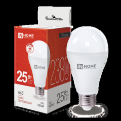 Лампа светодиодная LED-A65-VC 25Вт 230В Е27 4000К 2380Лм IN HOME