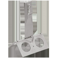 Держатель проводника круглого 6-8мм для конька широкого h-80мм нержавеющая сталь IEK