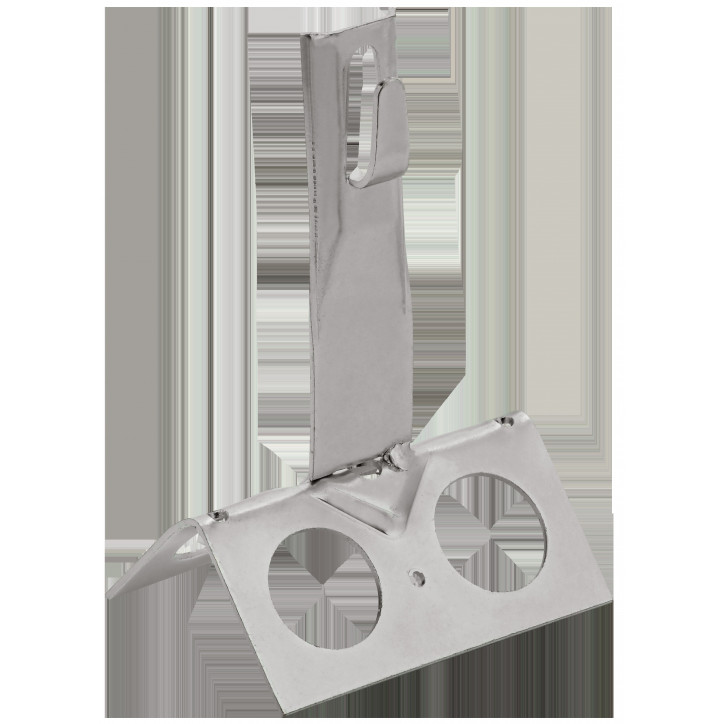 Держатель проводника круглого 6-8мм для конька широкого h-80мм нержавеющая сталь IEK