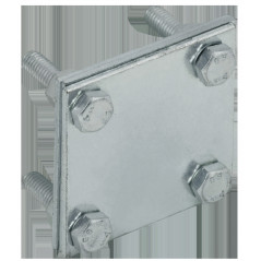 Зажим крестообразный с разделителем полоса-полоса 30мм оцинкованная сталь HDZ IEK