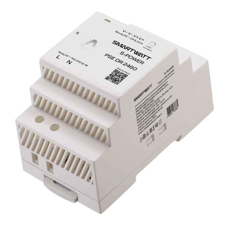 Импульсный блок питания SMARTWATT PSE DR 2460 S-POWER, 24 В, 60 Вт, 2,5 А