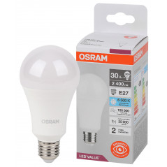Лампа светодиодная LED Value Грушевидная 30Вт (замена 300Вт), 2400Лм, 6500К, цоколь E27 OSRAM