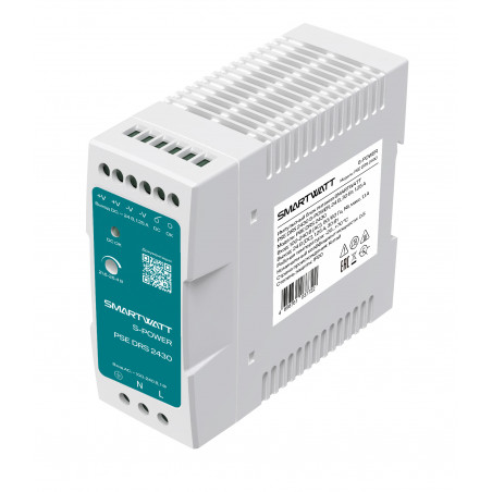 Импульсный блок питания SMARTWATT PSE DRS 2430 S-POWER, 24 В, 30 Вт, 1,25 А