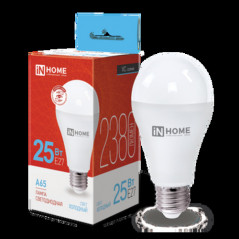 Лампа светодиодная LED-A65-VC 25Вт 230В Е27 6500К 2380Лм IN HOME