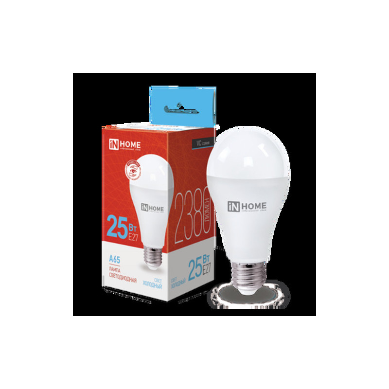 Лампа светодиодная LED-A65-VC 25Вт 230В Е27 6500К 2380Лм IN HOME