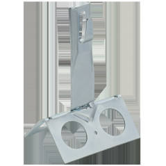 Держатель проводника круглого 6-8мм для конька широкого h-80мм оцинкованная сталь IEK