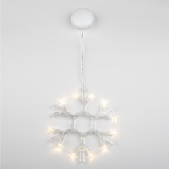 Фигура светодиодная «Снежинка» на батарейках 3AAA (не в/к) ULD-H1819-012/STA/3AAA WARM WHITE IP20 SNOWFLAKE 18х19см Подвесная 12