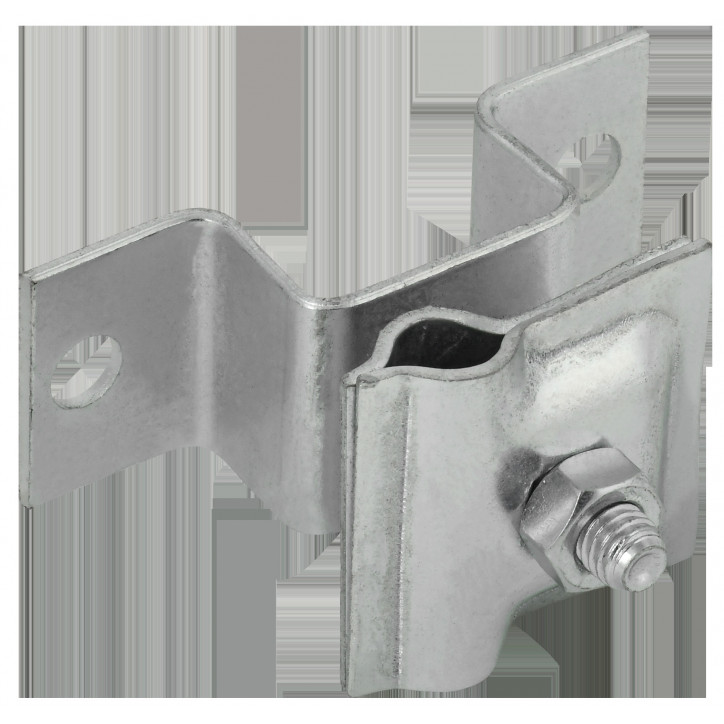 Держатель-зажим соединительный проводника круглого 6-10мм опорный L-30-40мм оцинкованная сталь IEK Держатель-зажим соединительный проводника круглого 6-10мм опорный L-30-40мм оцинкованная сталь IEK