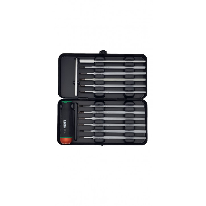 Отвертка c регулировкой крутящего момента Серия Nm 0,6-1,5 с набором насадок 12 шт в кейсе plus/minus