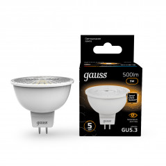 Лампа светодиодная LED 5 Вт 500 лм 3000К софит MR16 теплый GU5.3 AC 220В Black Gauss