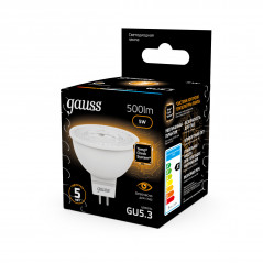 Лампа светодиодная LED 5 Вт 500 лм 3000К софит MR16 теплый GU5.3 AC 220В Black Gauss