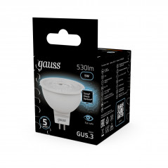 Лампа светодиодная LED 5 Вт 530 лм 4100К софит MR16 нейтральный GU5.3 AC 220В Black Gauss