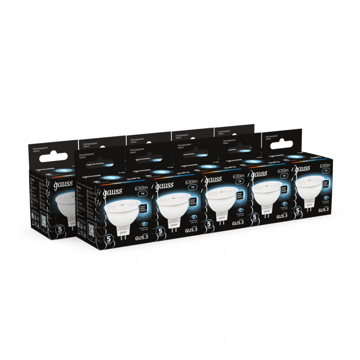 Лампа светодиодная LED 7 Вт 630 лм 4100К софит MR16 нейтральный GU5.3 AC 220В Black Gauss Лампа светодиодная LED 7 Вт 630 лм 4100К софит MR16 нейтральный GU5.3 AC 220В Black Gauss
