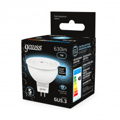 Лампа светодиодная LED 7 Вт 630 лм 4100К софит MR16 нейтральный GU5.3 AC 220В Black Gauss