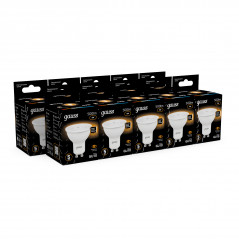 Лампа светодиодная LED 5 Вт 500 лм 3000К софит MR16 теплый GU10 AC 220В Black Gauss