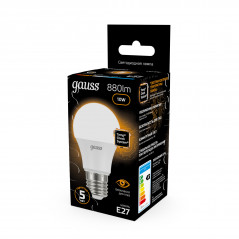 Лампа светодиодная LED 10 Вт 880 лм 3000К А60 груша теплый E27 AC 220В Black Gauss