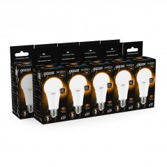 Лампа светодиодная LED 16 Вт 1440 лм 3000К А60 груша теплый E27 AC 220В Black Gauss