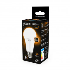 Лампа светодиодная LED 16 Вт 1440 лм 3000К А60 груша теплый E27 AC 220В Black Gauss