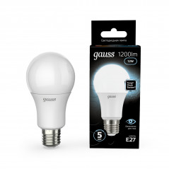 Лампа светодиодная LED 12 Вт 1200 лм 4100К А60 груша нейтральный E27 AC 220В Black Gauss
