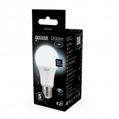 Лампа светодиодная LED 12 Вт 1200 лм 4100К А60 груша нейтральный E27 AC 220В Black Gauss
