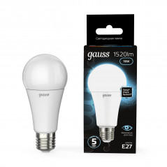 Лампа светодиодная LED 16 Вт 1520 лм 4100К А60 груша нейтральный E27 AC 220В Black Gauss
