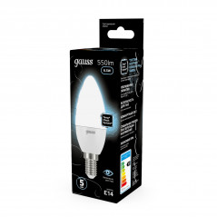 Лампа светодиодная LED 6.5 Вт 550 лм 4100К свеча нейтральный E14 AC 220В Black Gauss