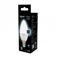Лампа светодиодная LED 6.5 Вт 550 лм 4100К свеча нейтральный E14 AC 220В Black Gauss