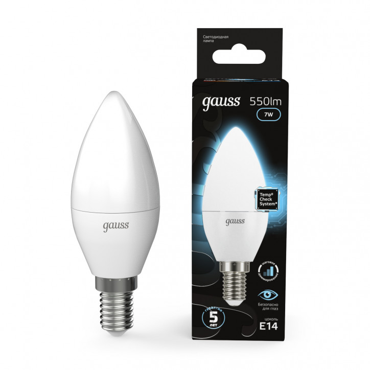 Лампа светодиодная LED 7 Вт 550 лм 4100К свеча нейтральный E14 AC 220В шаговое диммирование выключат Лампа светодиодная LED 7 Вт 550 лм 4100К свеча нейтральный E14 AC 220В шаговое диммирование выключат