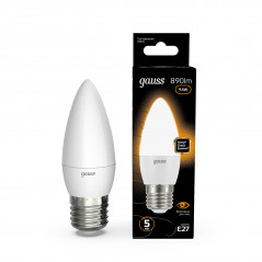 Лампа светодиодная LED 9.5 Вт 890 лм 3000К свеча теплый E27 AC 220В Black Gauss