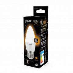 Лампа светодиодная LED 9.5 Вт 890 лм 3000К свеча теплый E27 AC 220В Black Gauss