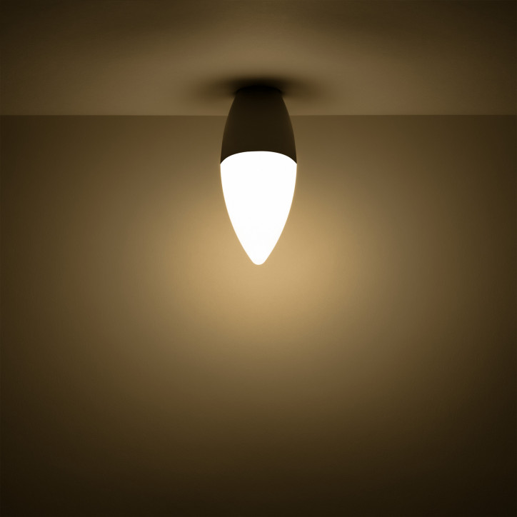 Лампа светодиодная LED 5.5 Вт 410 лм 3000К свеча теплый E14 AC 220В Basic Gauss Лампа светодиодная LED 5.5 Вт 410 лм 3000К свеча теплый E14 AC 220В Basic Gauss