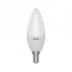 Лампа светодиодная LED 5.5 Вт 410 лм 3000К свеча теплый E14 AC 220В Basic Gauss